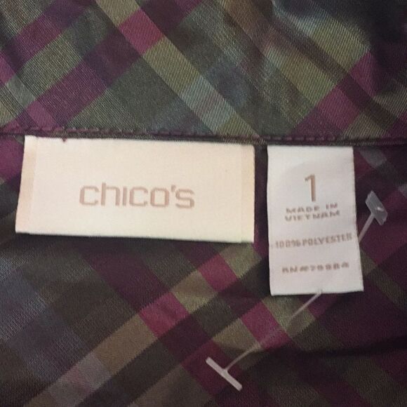 Chico’s Purple 3/4 Sleeve Jacket - Picture 7 of 7